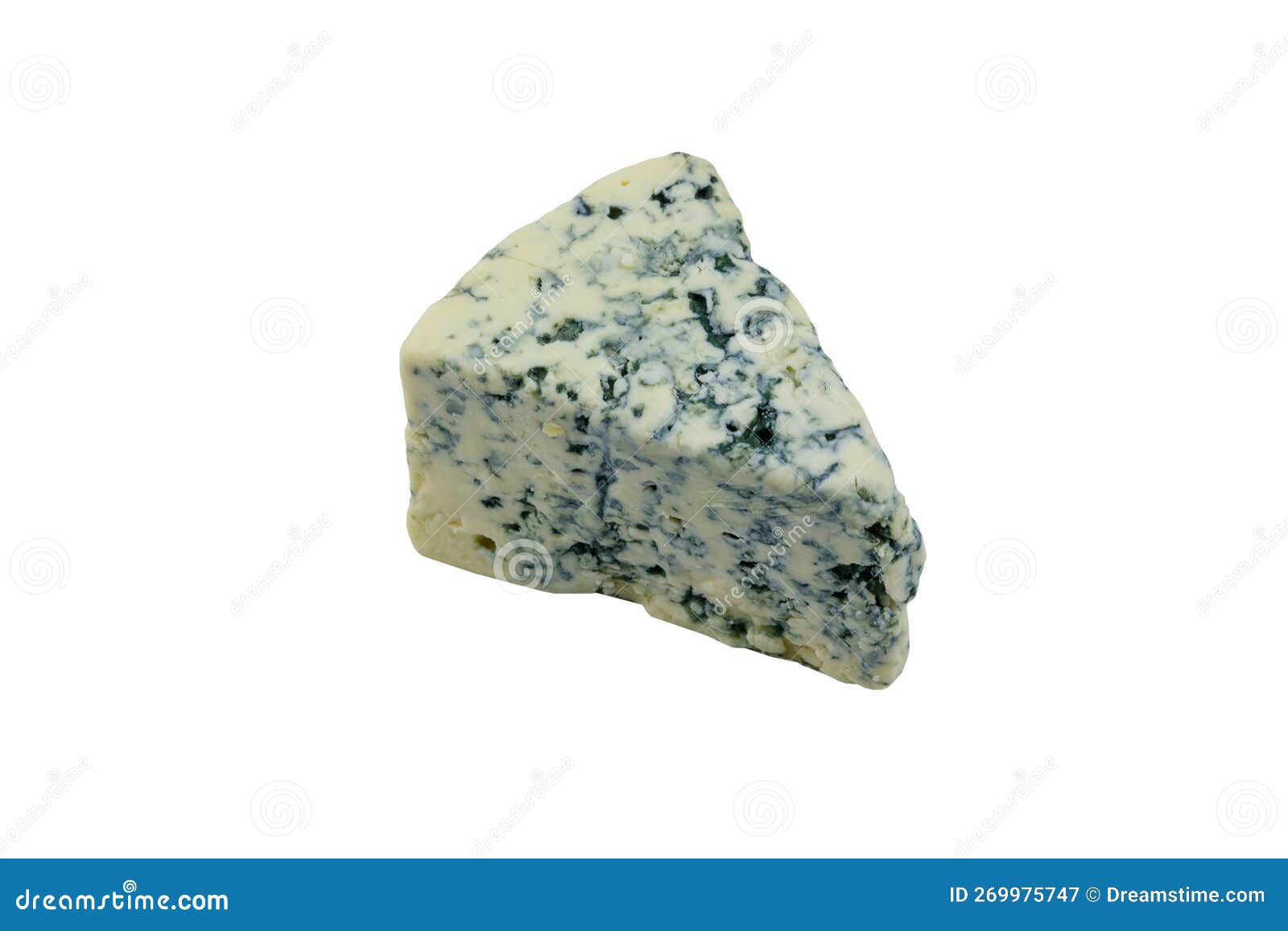 Blue Cheese with Mold Isolated on White Background Stock Image Image