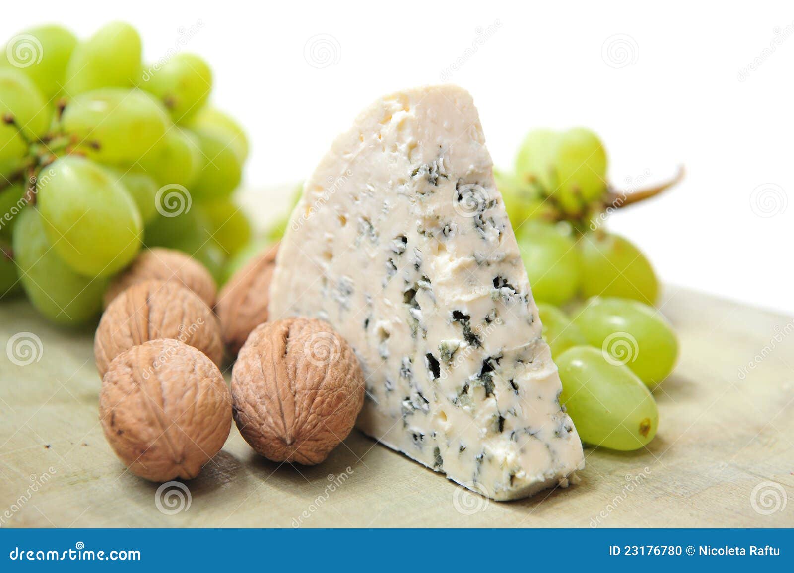 Blue Cheese with Walnuts and Grapes Stock Photo Image of walnut