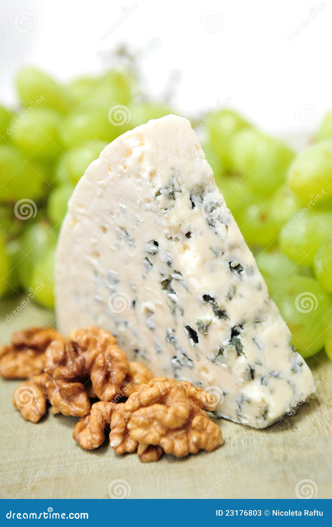 Blue Cheese with Walnuts and Grapes Stock Image Image of fresh, piece