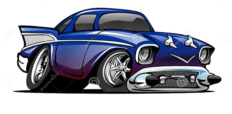 Classic American Hot Rod Cartoon Illustration Stock Illustration ...