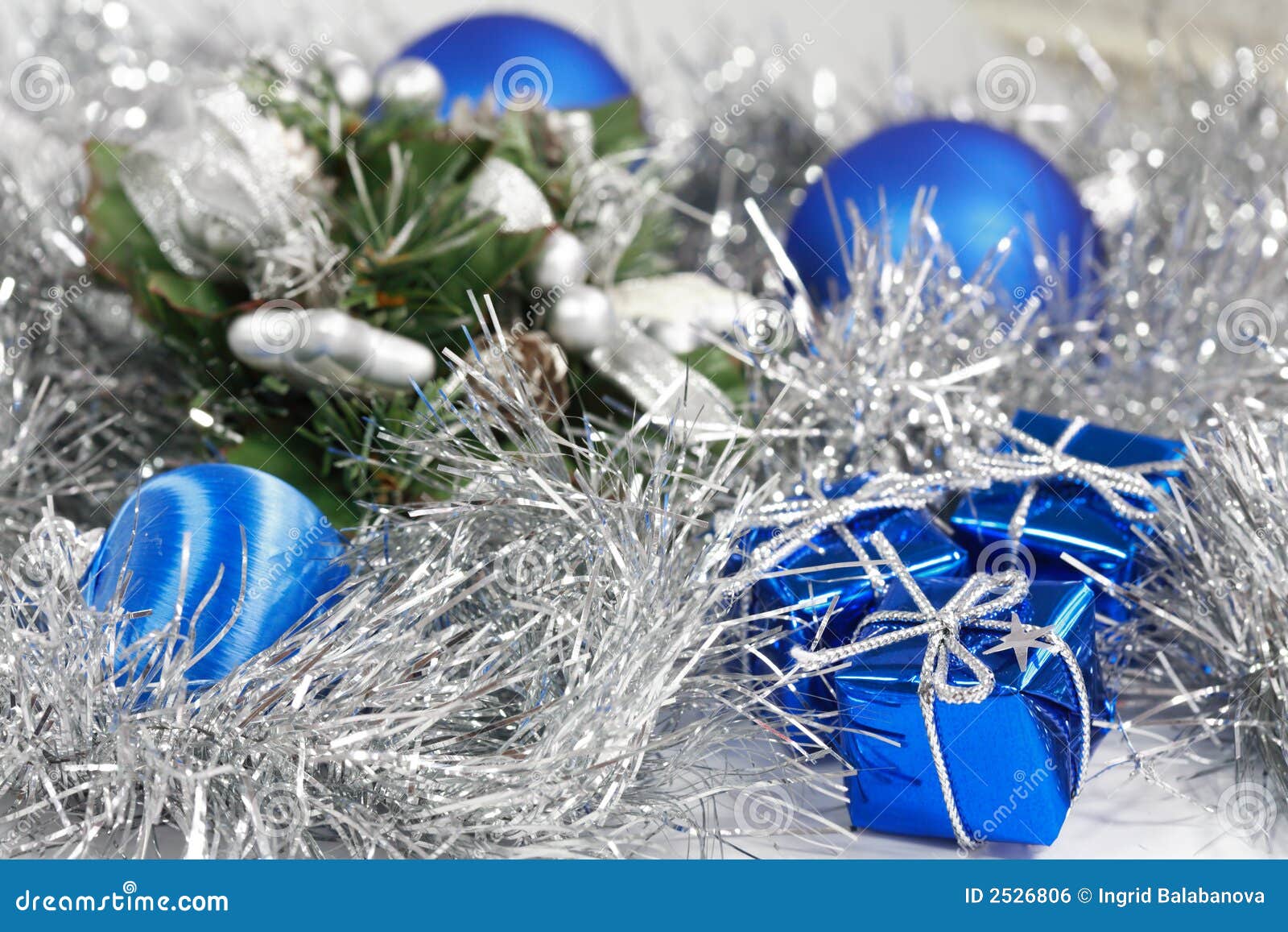 Blue Christmas stock photo. Image of blue, event, balls - 2526806