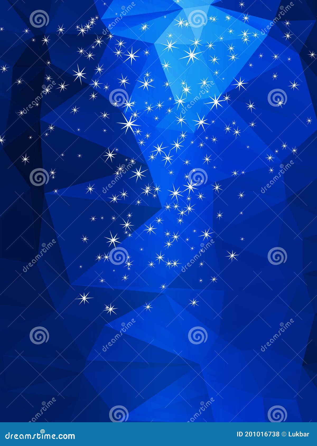 Blue Christmas Background with Stars Stock Illustration Illustration