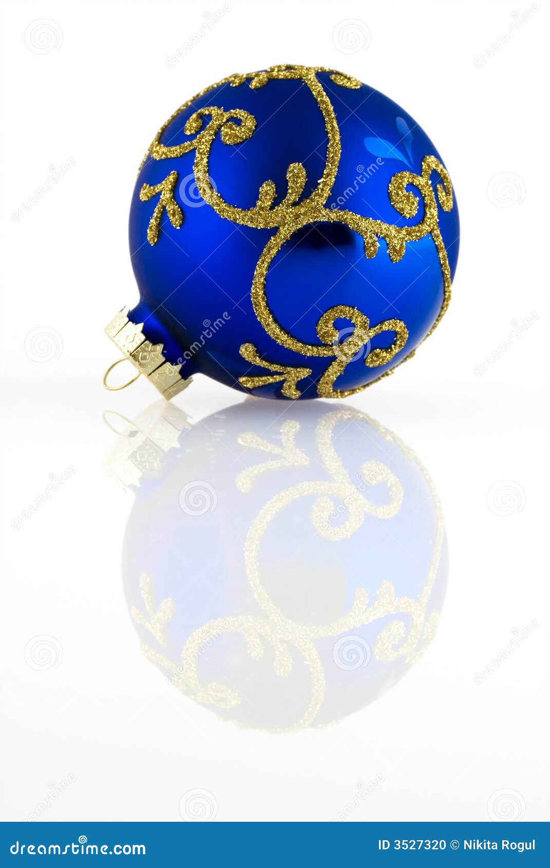 BLue christmas ball stock photo. Image of goldem, decoration - 3527320