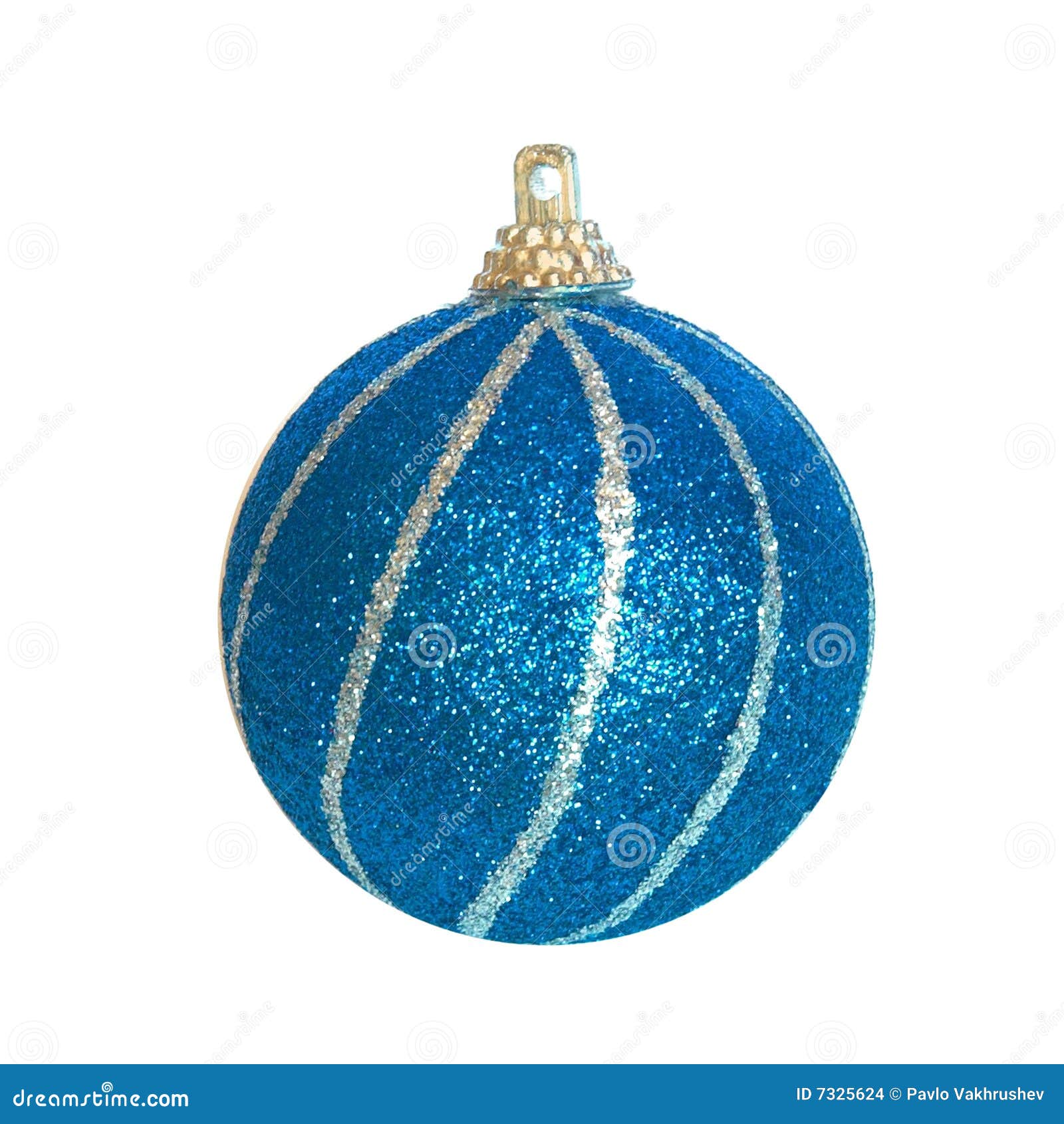 Blue Christmas bauble. stock photo. Image of close, decoration - 7325624