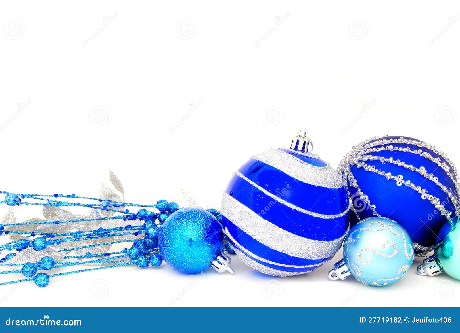 Blue Christmas Baubles Stock Photography - Image: 27719182