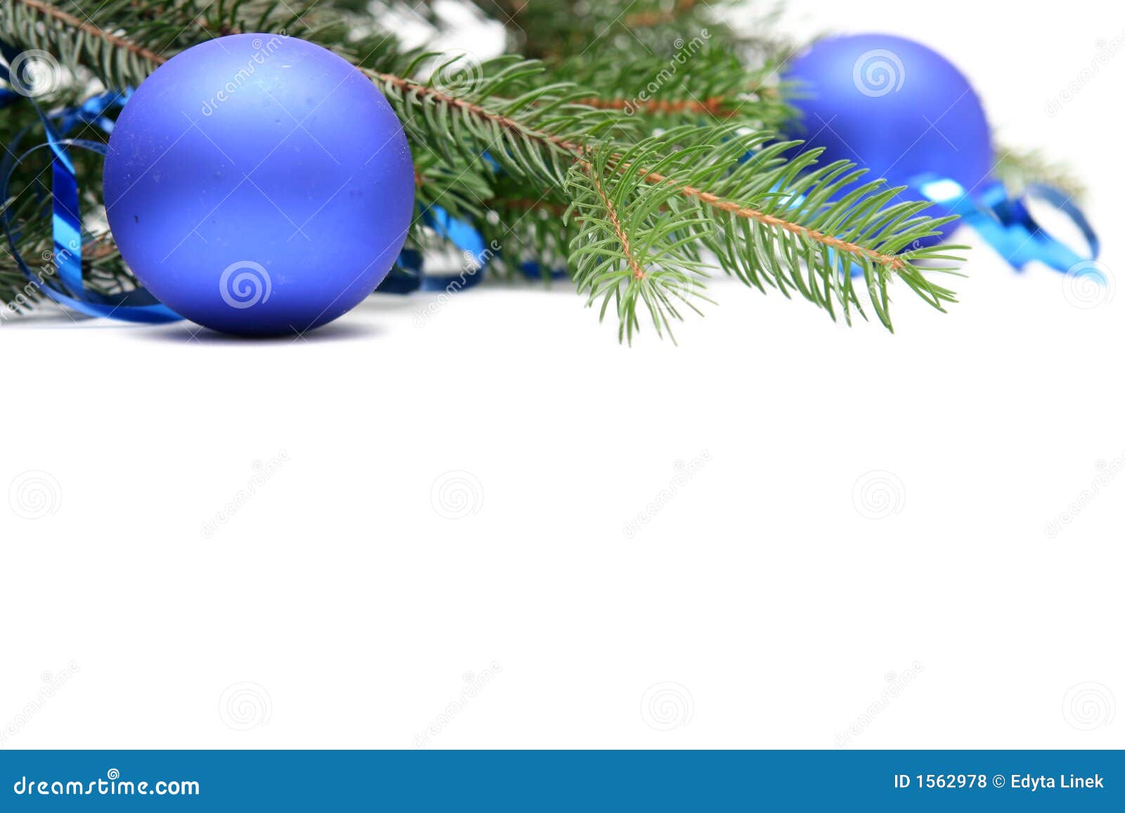 Blue christmas bulbs stock photo. Image of balls, glass 1562978