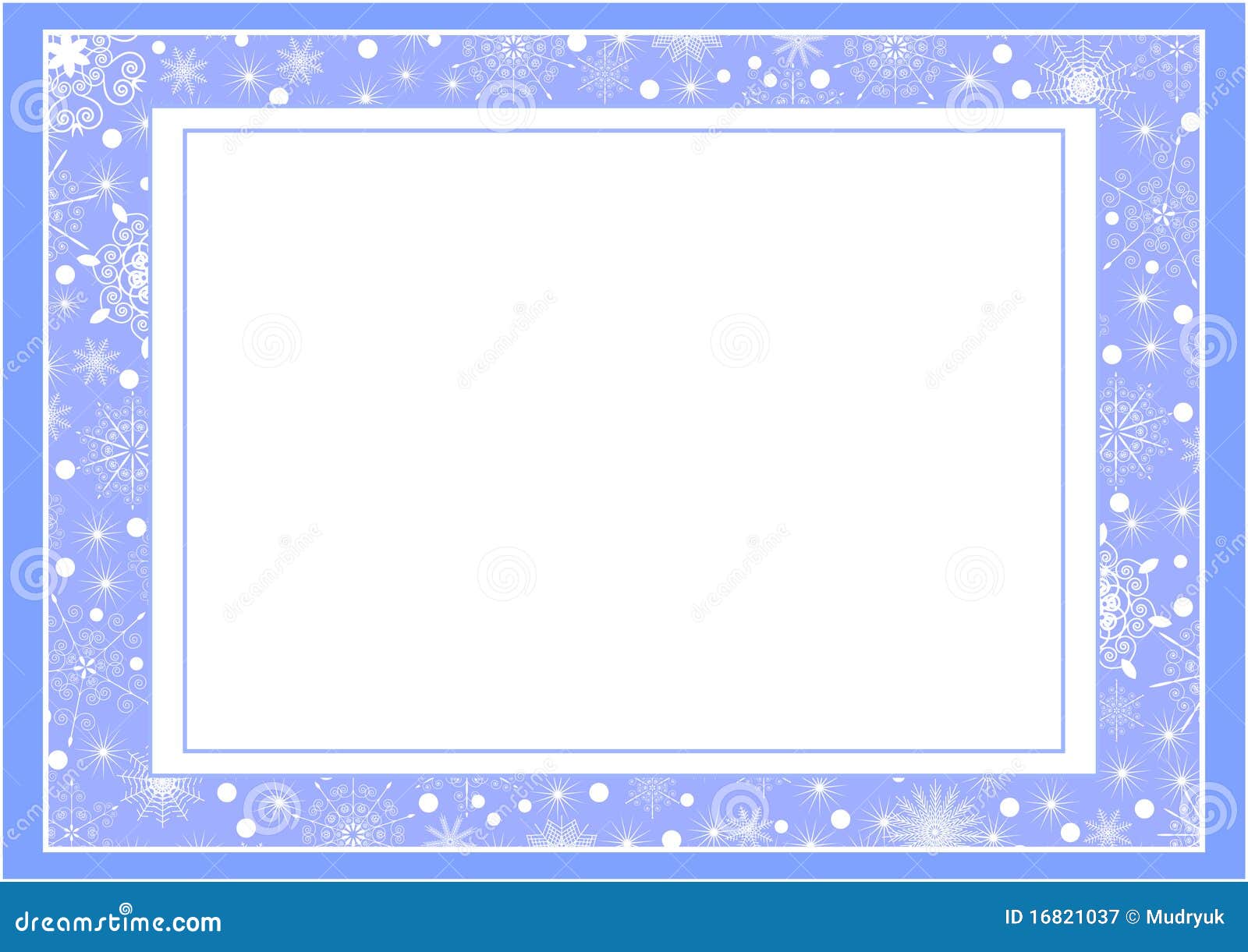 Blue Christmas Frame Royalty Free Stock Photography 