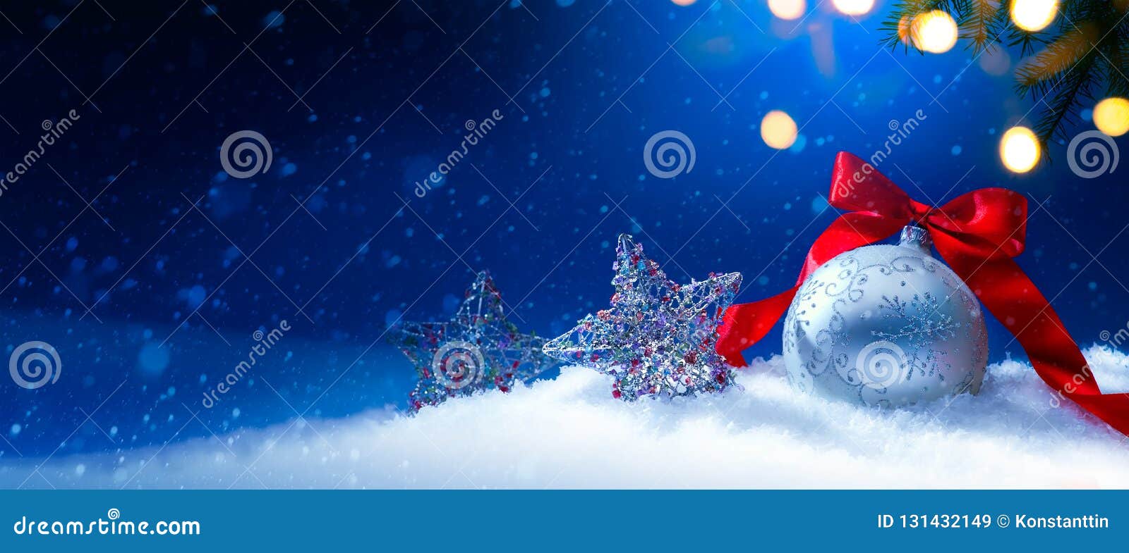 blue christmas greeting card background or season holidays banner