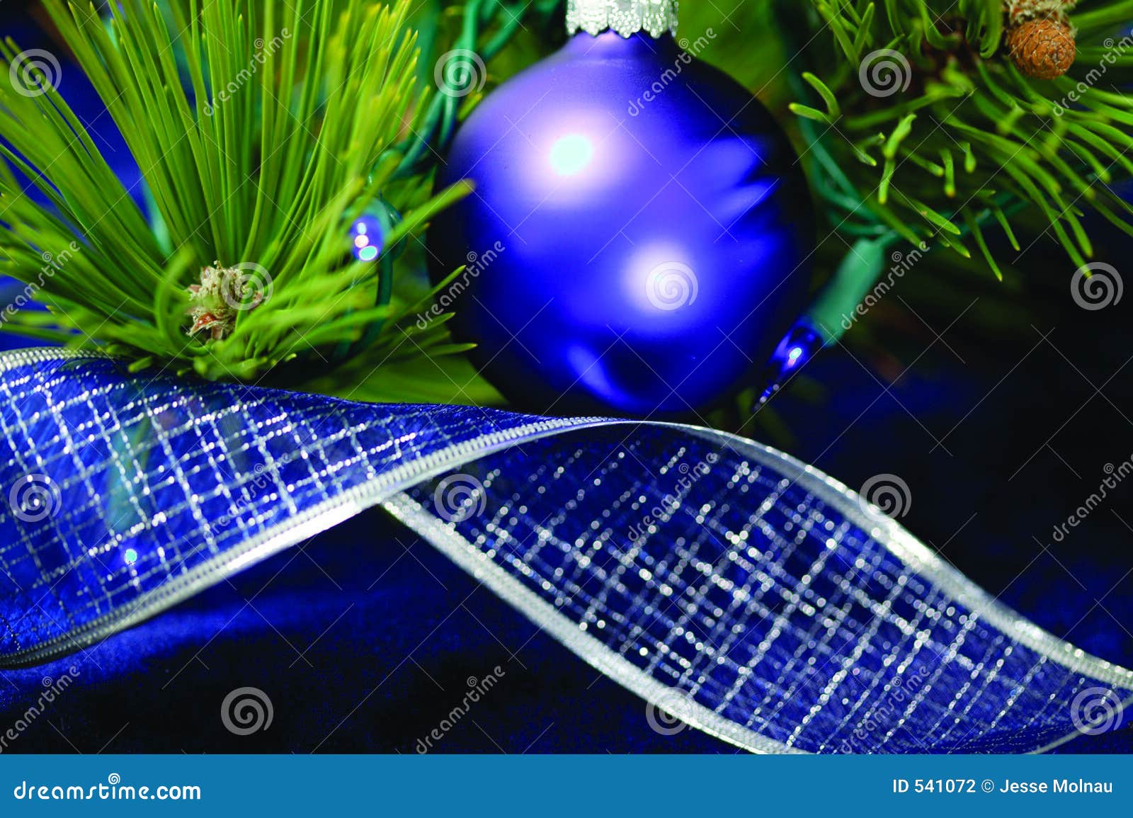 Blue Christmas Tree Decorations Stock Photo Image of decorations