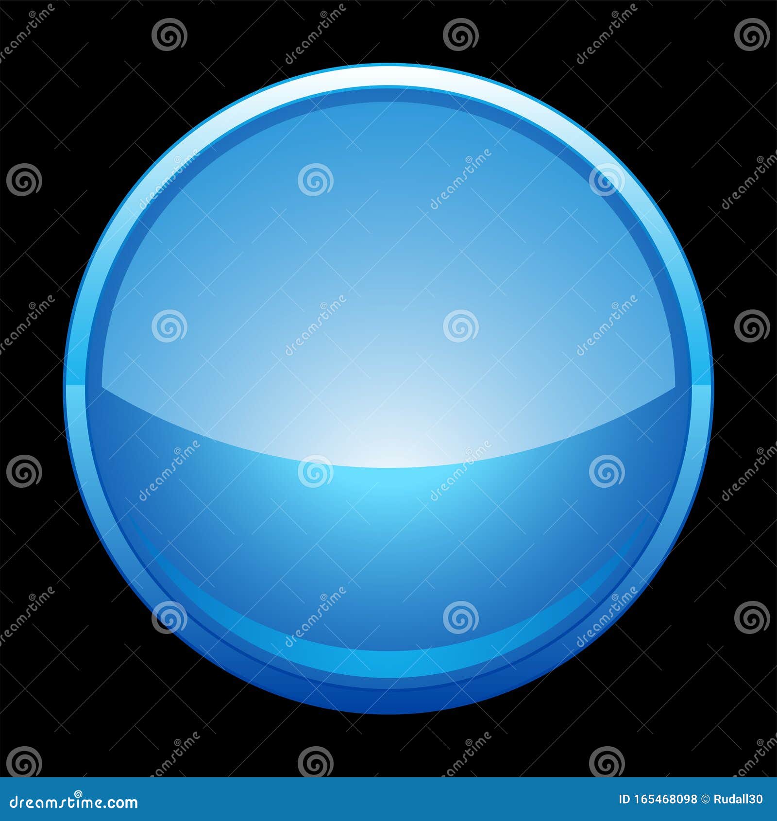Blue chrome circle icon stock vector. Illustration of metallic 165468098