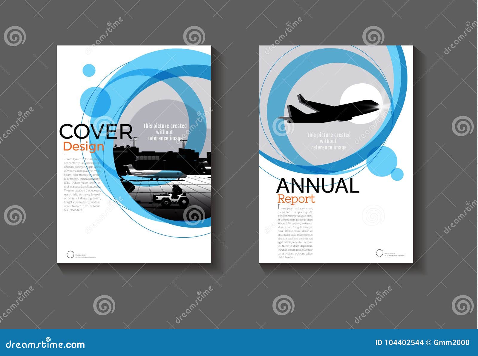 blue circle abstract background modern cover  modern book