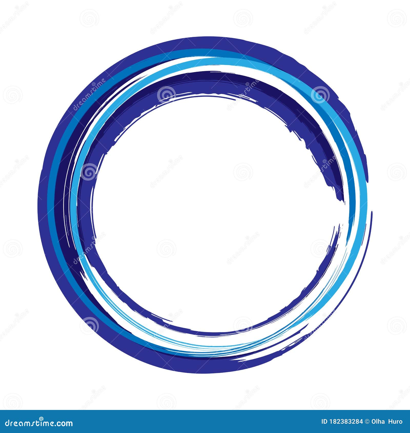 Blue Circle of Abstract Brush Movements, Circles of Blue Paint, Abstract  Background Stock Vector - Illustration of brushstroke, border: 182383284