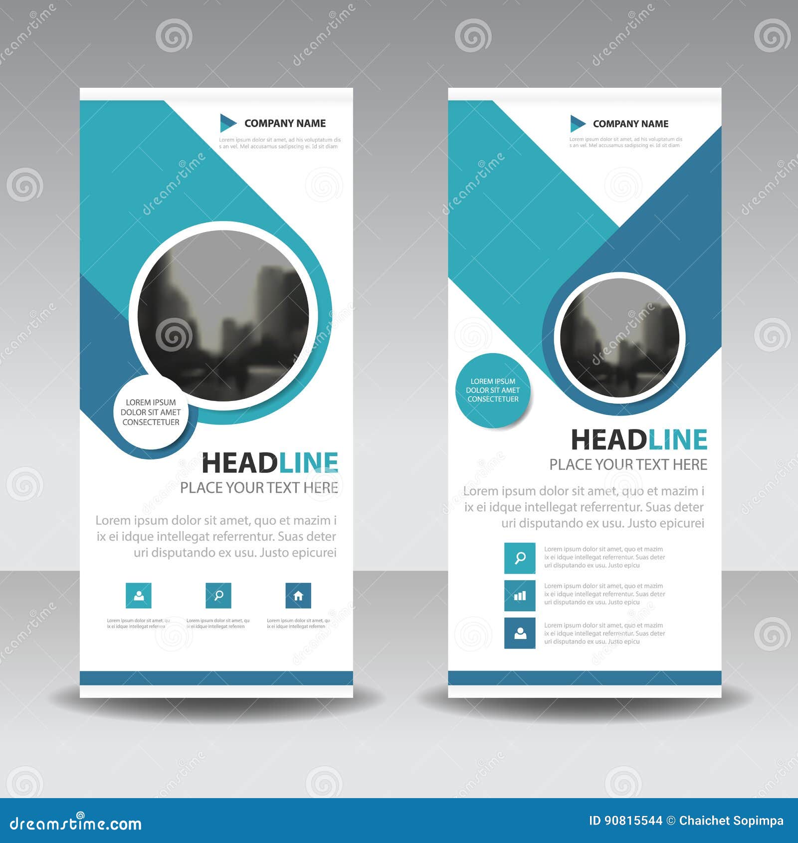 blue circle roll up business brochure flyer banner  , cover presentation abstract geometric background, modern publication