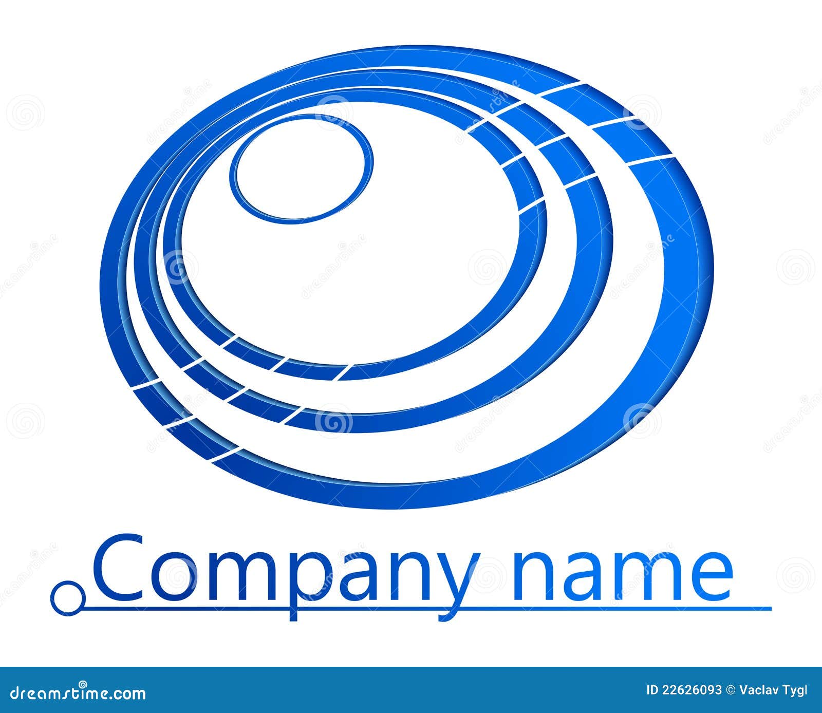 Blue Circles 3D Logo Stock Photos Image 22626093