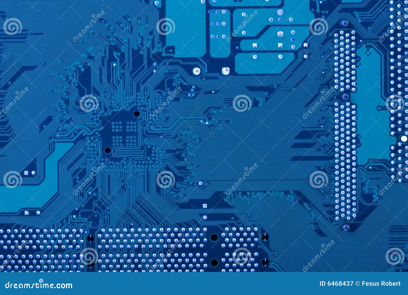 Blue circuit board stock image. Image of electricity, chip 6468437