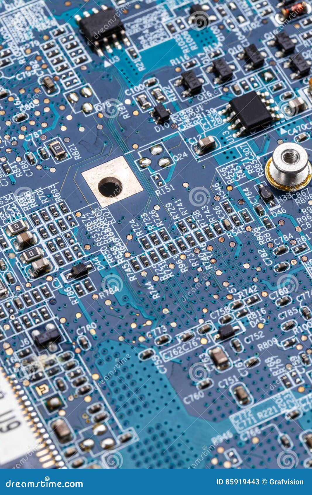 Blue circuit board stock image. Image of digital, electricity 85919443