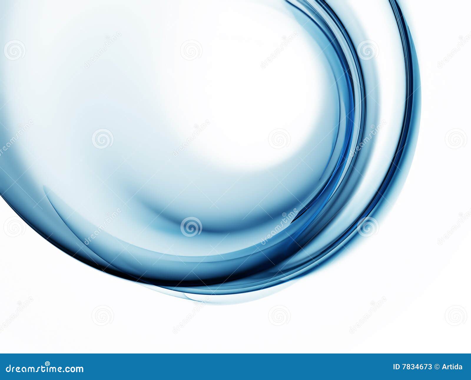 blue circular abstract motion on white background