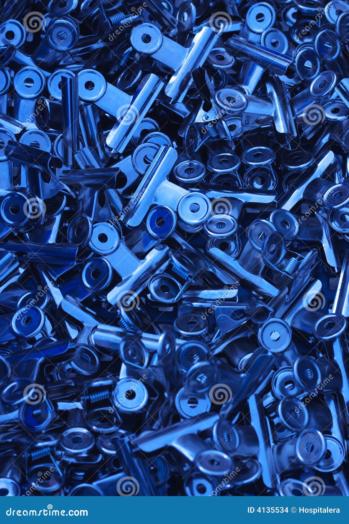 Blue Clips stock photo. Image of coloured, colors, assorted 4135534