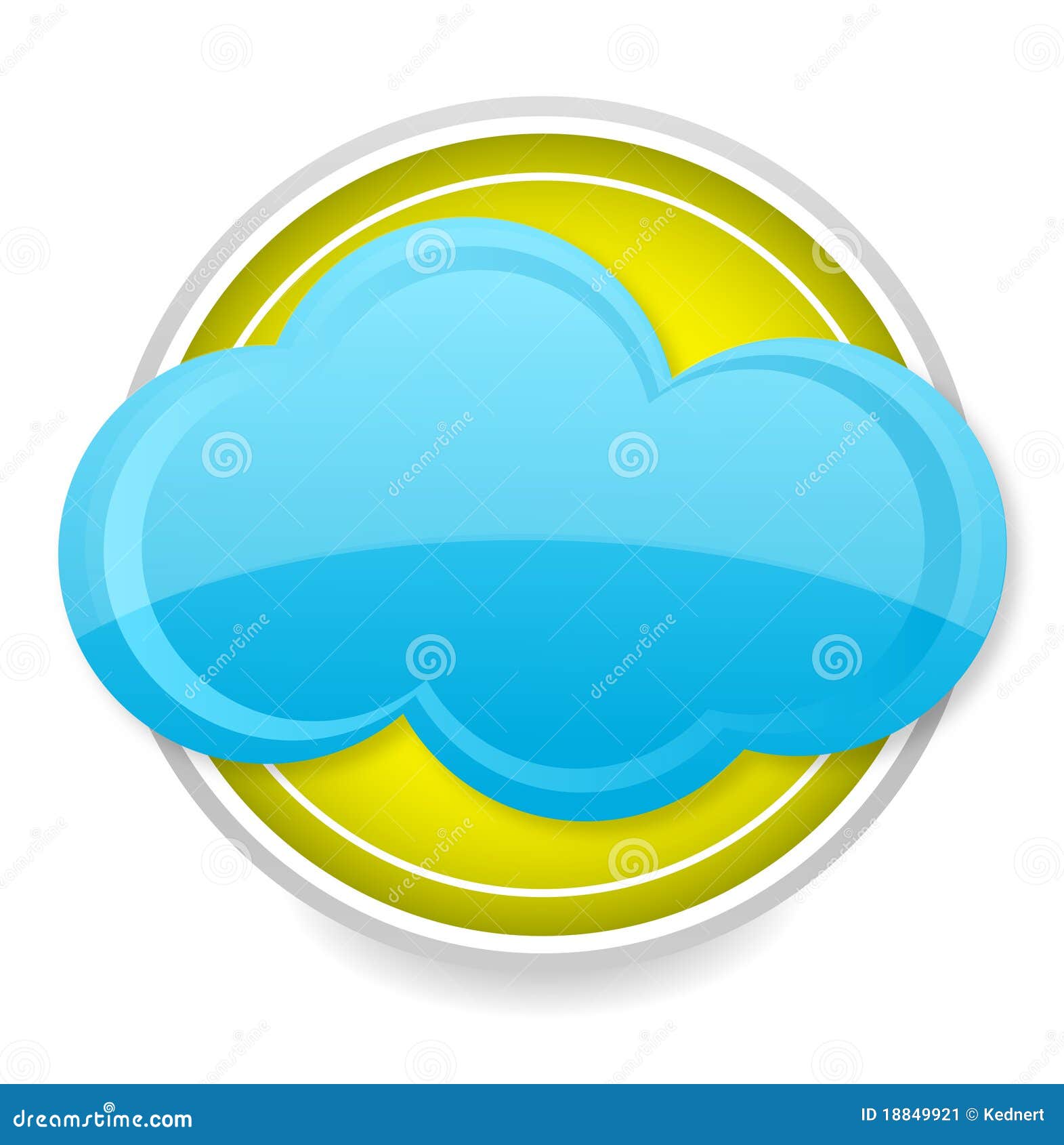 Blue cloud icon stock illustration. Illustration of single 18849921