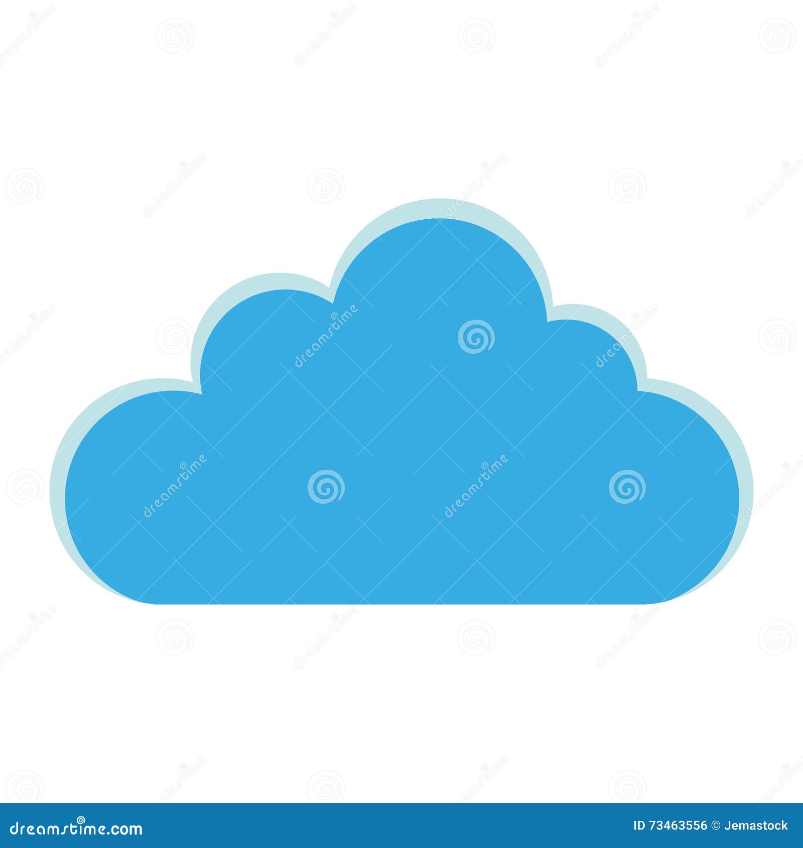 Blue cloud icon stock illustration. Illustration of cloud 73463556