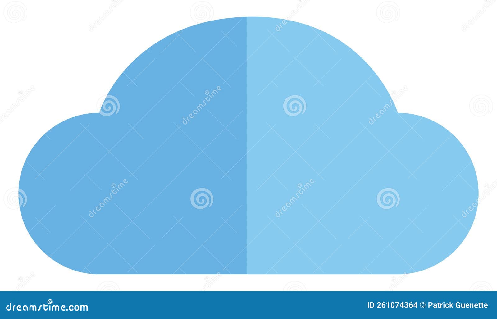 Blue cloud, icon stock vector. Illustration of environment 261074364