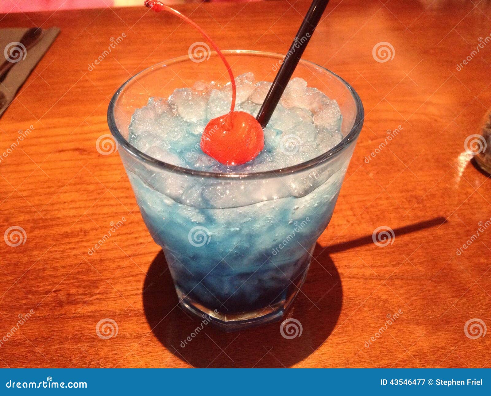 Blue cocktail stock image. Image of cherry, blue, drink 43546477