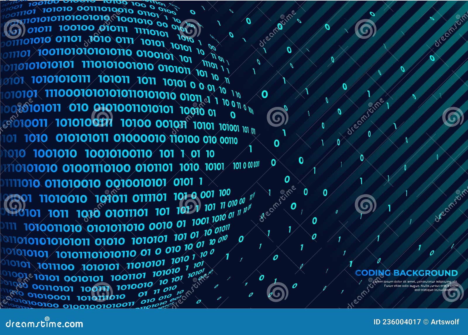 Blue coding background abstract coding background modern abstract