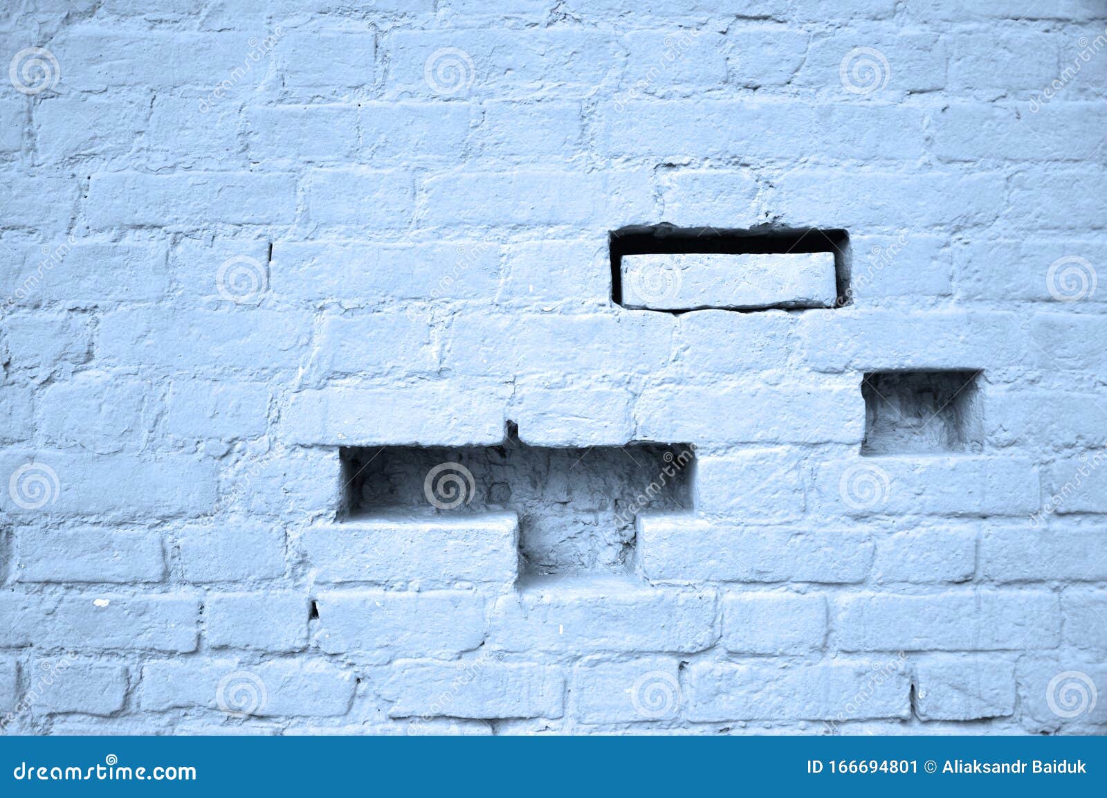Blue, Cold Brick Wall. Can Be Used As Background Stock Image Image of