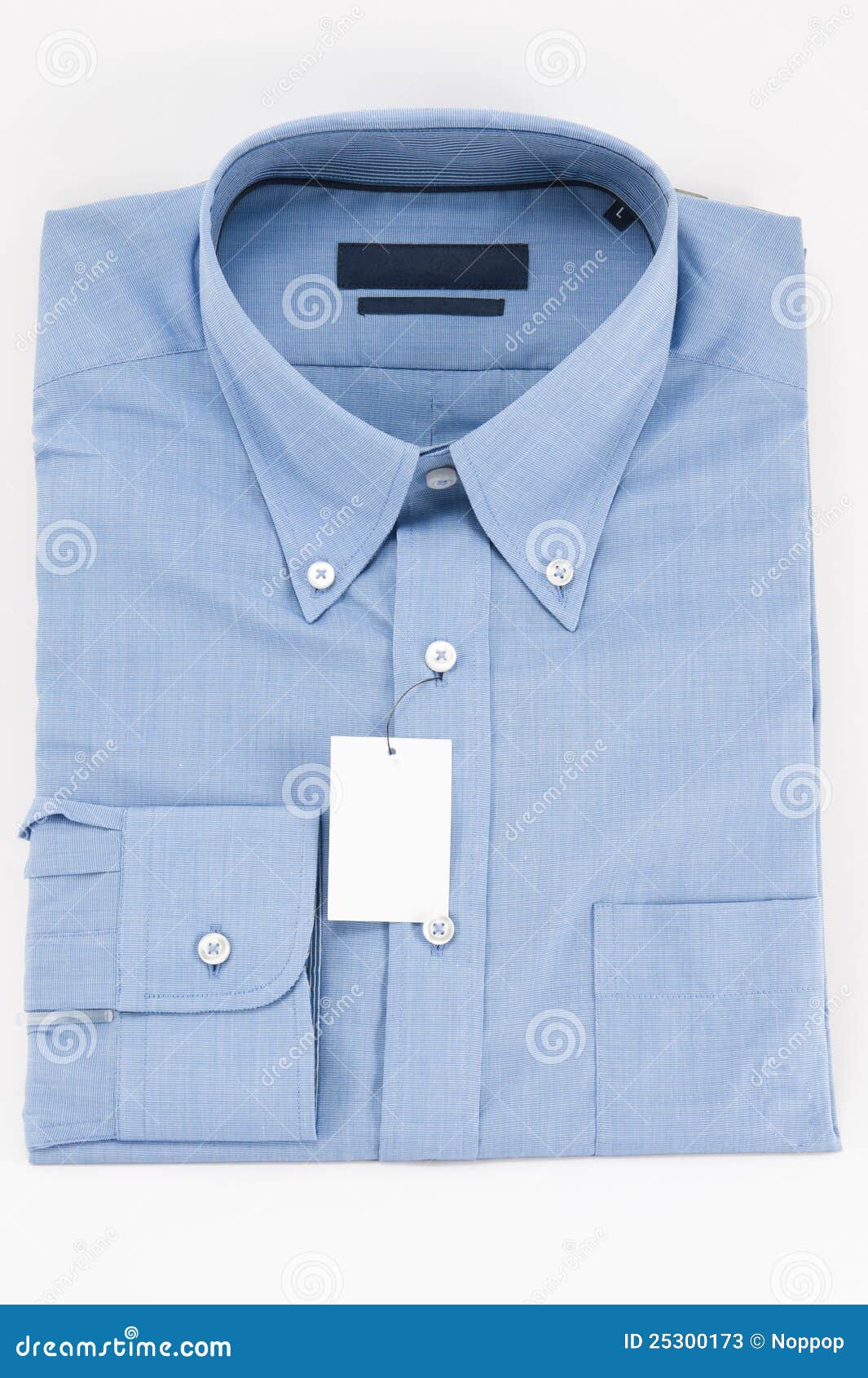 Blue Collar and Long Sleeves Shirt Stock Image - Image of packaging ...