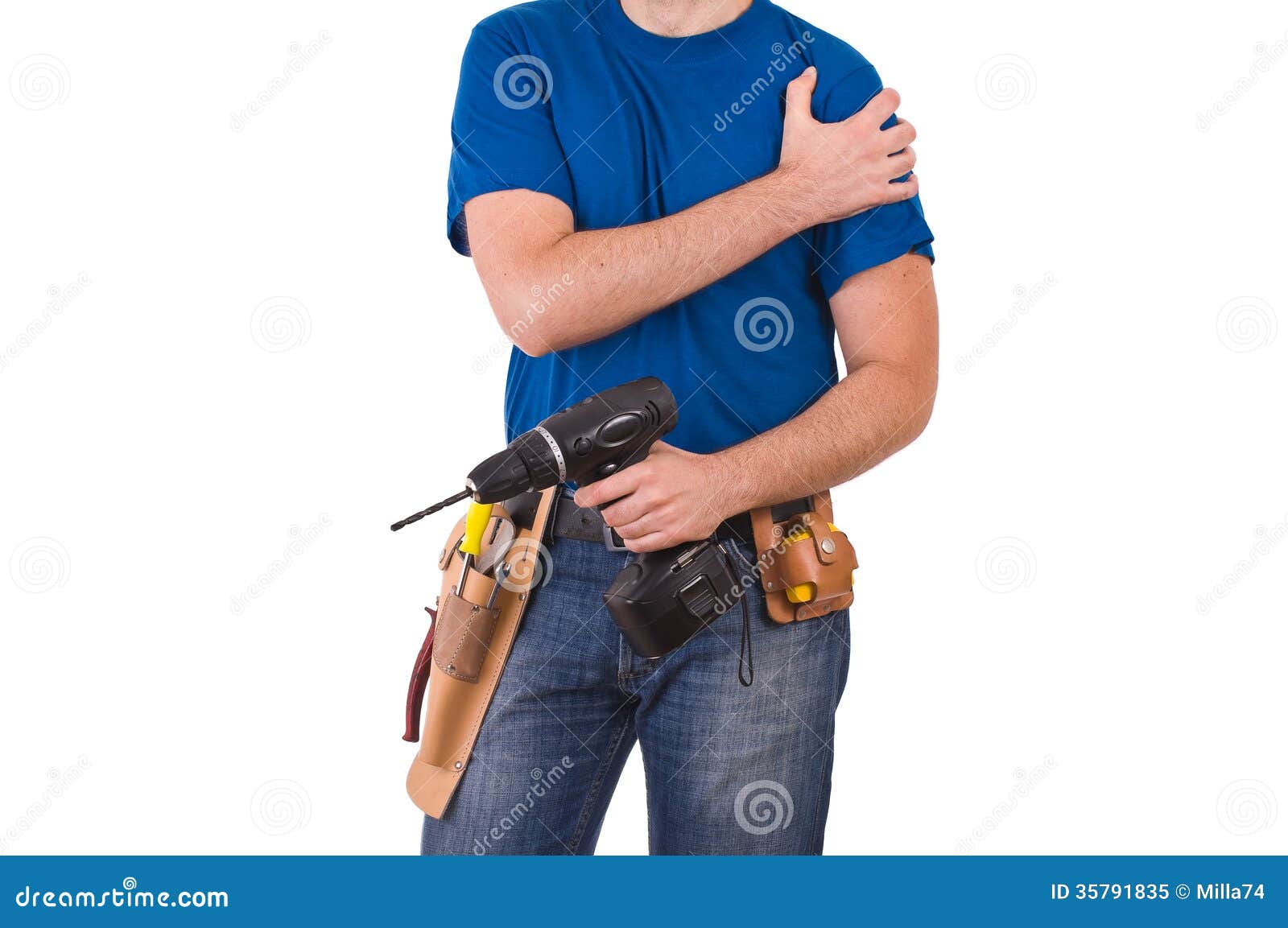 Blue collar worker. stock image. Image of bluecollar 35791835