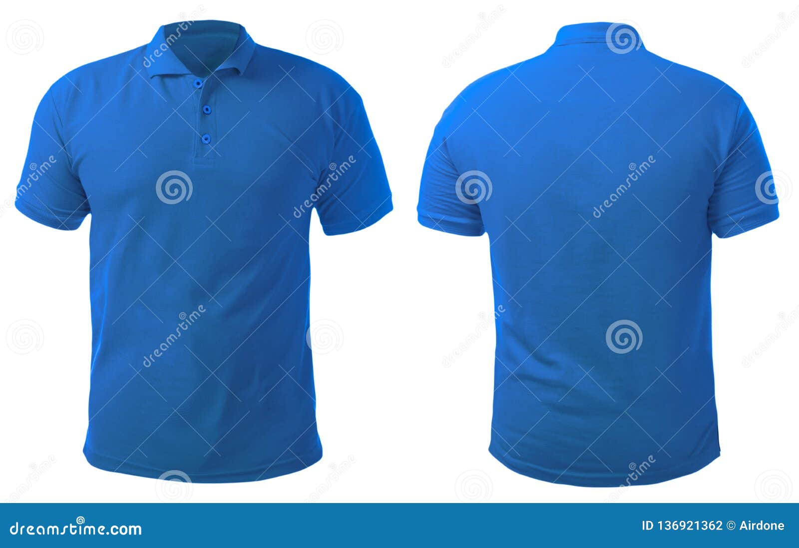 Blue Collared Shirt Design Template Stock Photo - Image of model ...