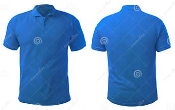 Blue Collared Shirt Design Template Stock Photo - Image of model ...