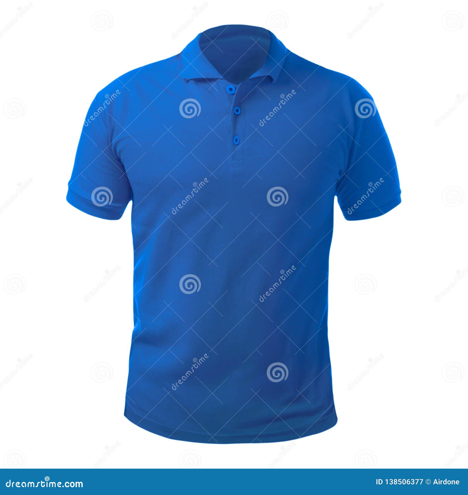 Blue Collared Shirt Design Template Stock Image - Image of ...