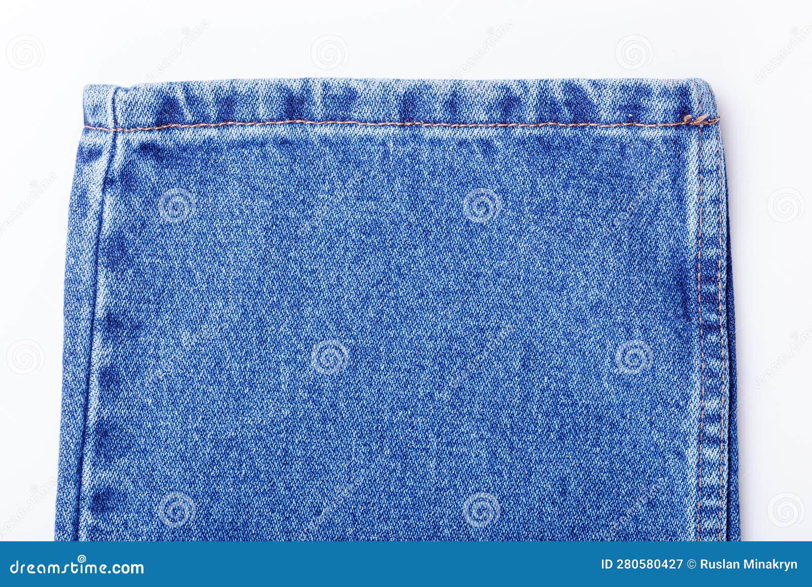 Blue Color Jeans Texture on White Background Stock Image - Image of ...