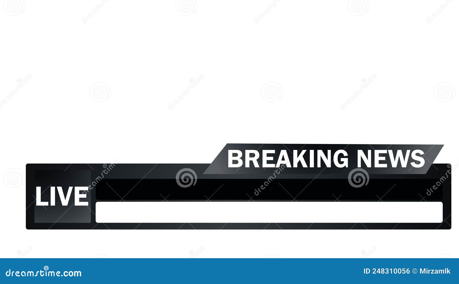 Blue Colored Cable Tv, News Channel Lower Third Design Animation Stock