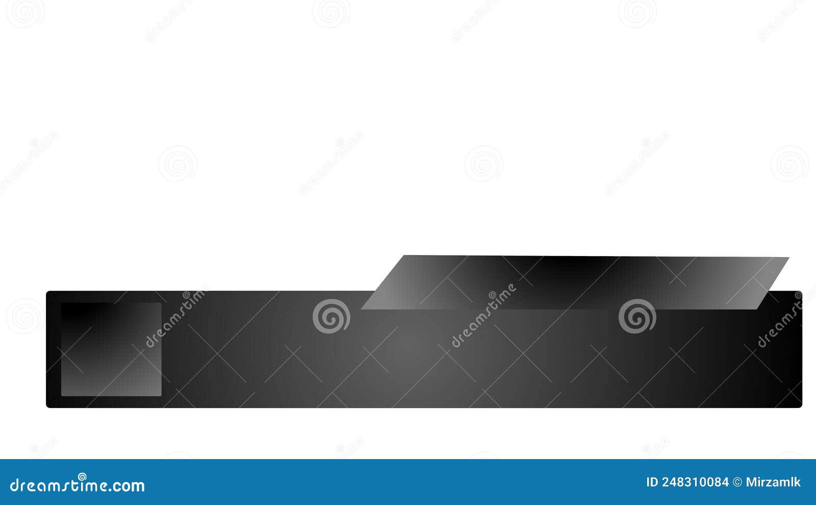 Blue Colored Cable Tv, News Channel Lower Third Design Animation Stock