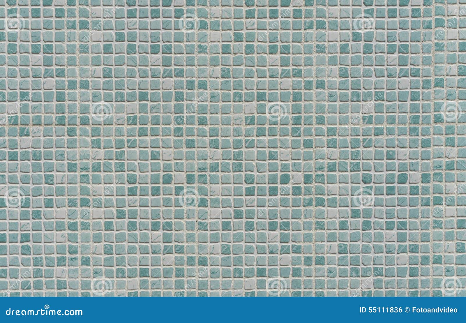 Blue Colored Mosaic Tiles Wall Stock Photo - Image of close, mosaic ...