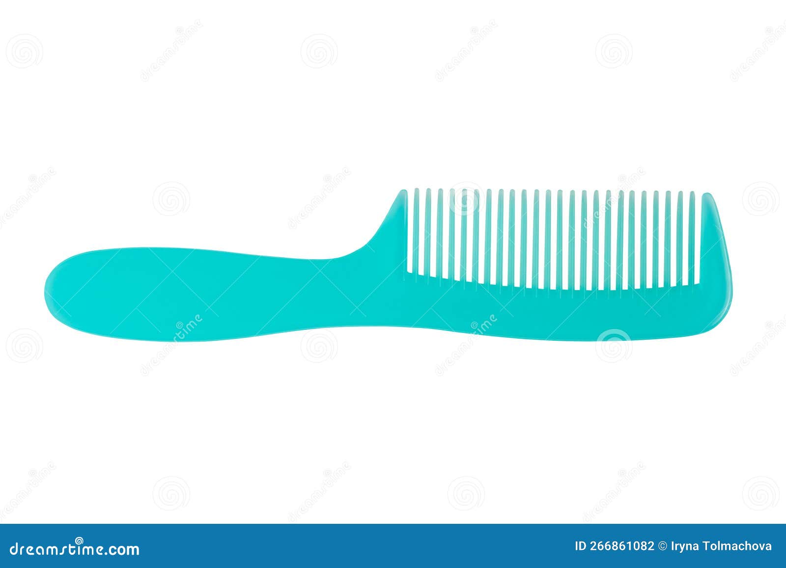 Blue Comb Isolated on White Background. Stock Photo Image of