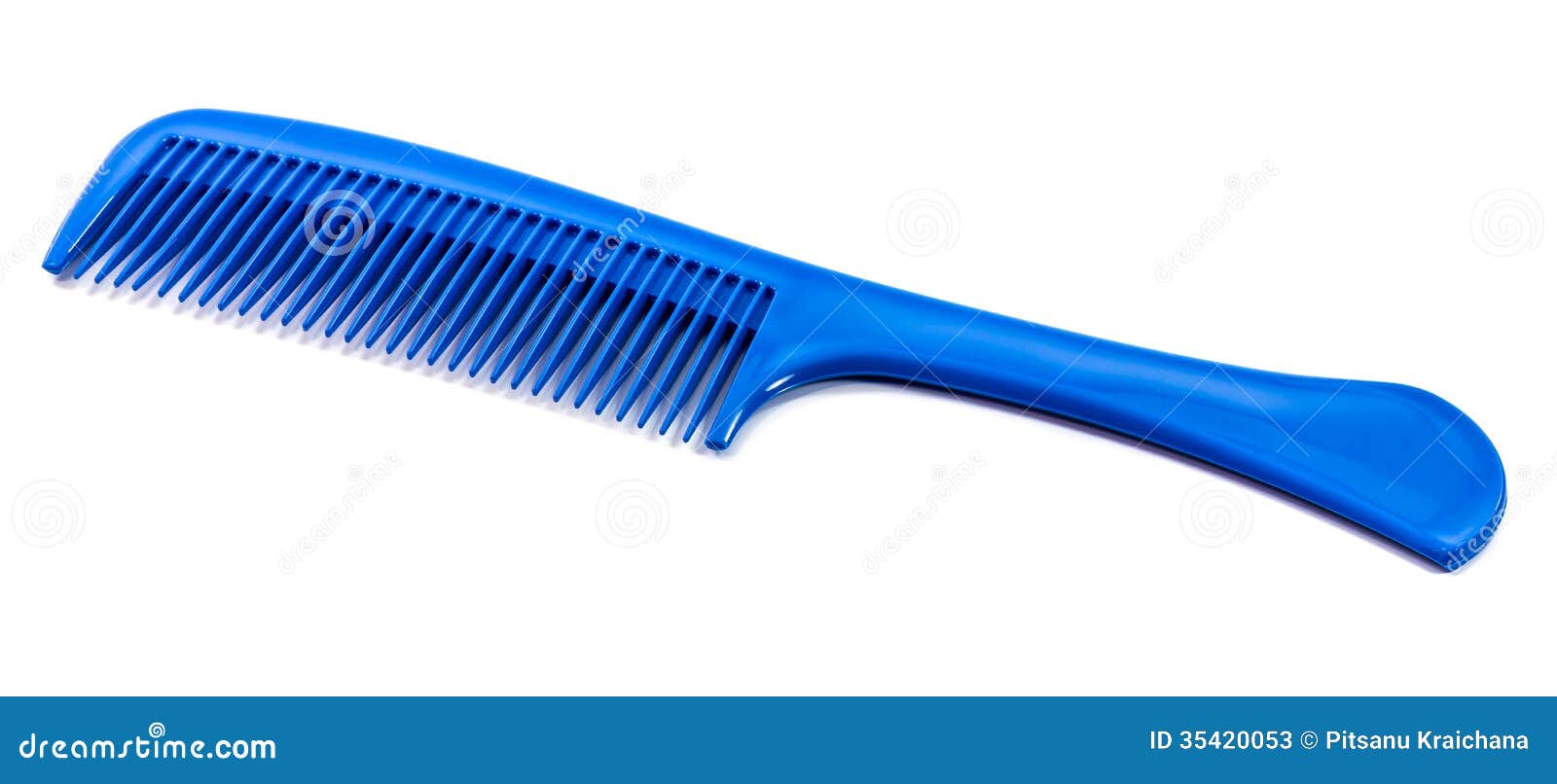 Blue Comb on White Background. Stock Image Image of hair, equipment