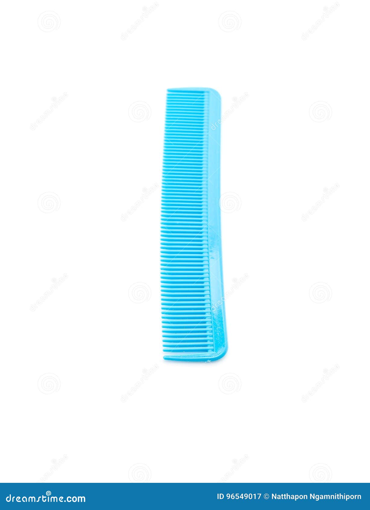 Blue comb on white stock image. Image of hair, background 96549017