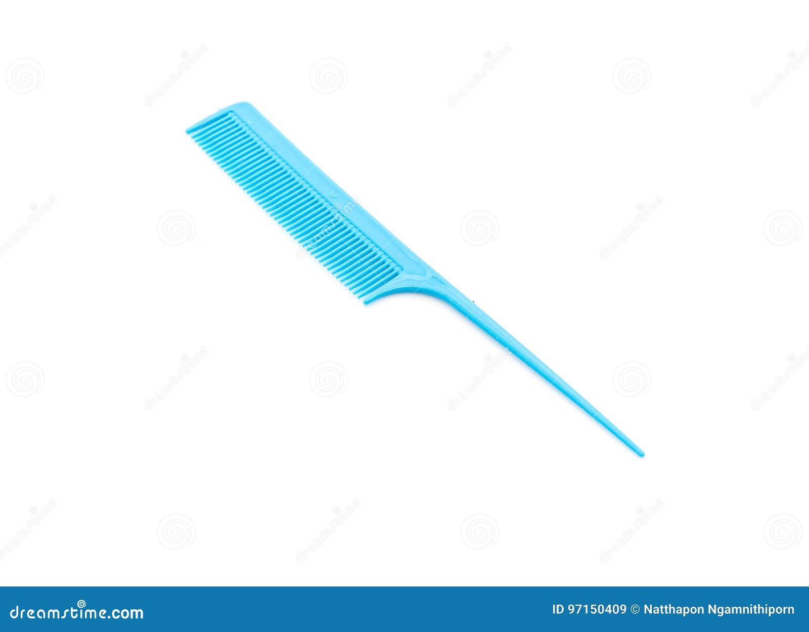 Blue comb on white stock image. Image of blue, beauty 97150409