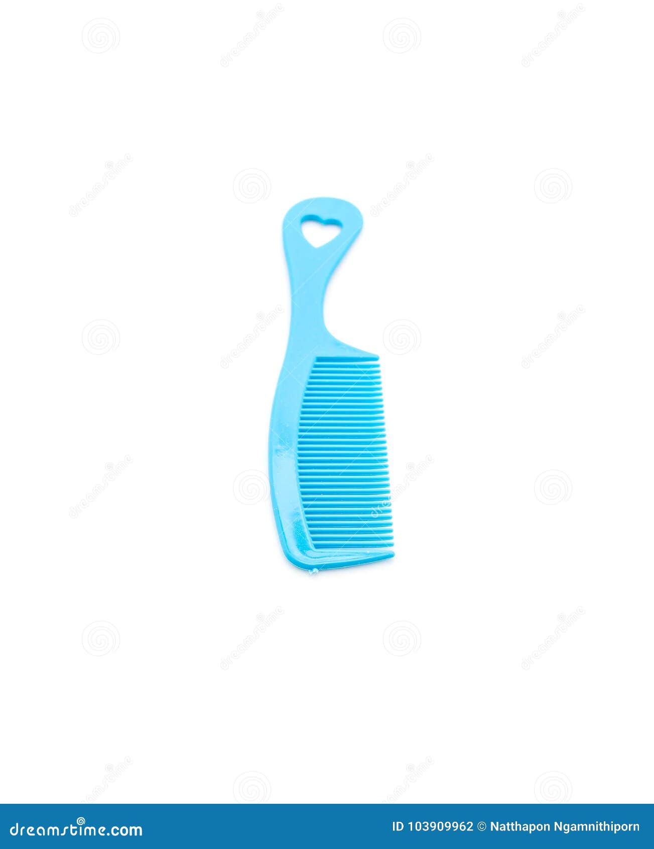 Blue comb on white stock photo. Image of wooden, white 103909962