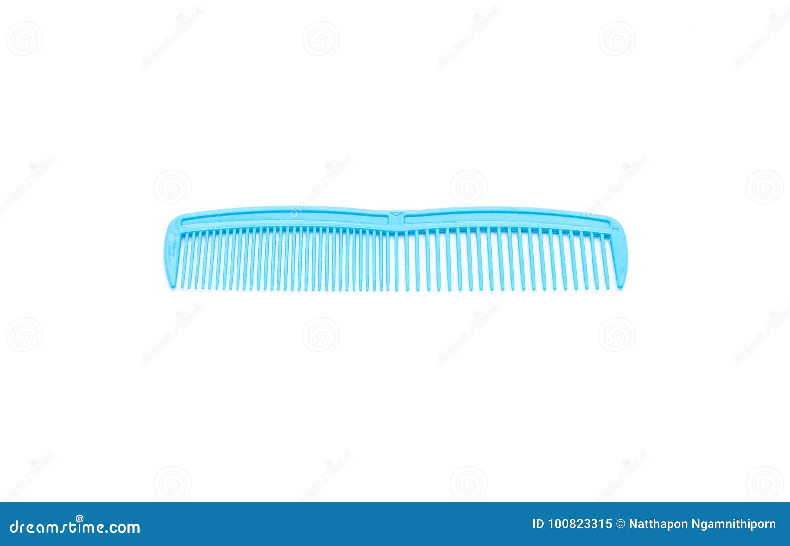 Blue comb on white stock image. Image of pretty, hair 100823315