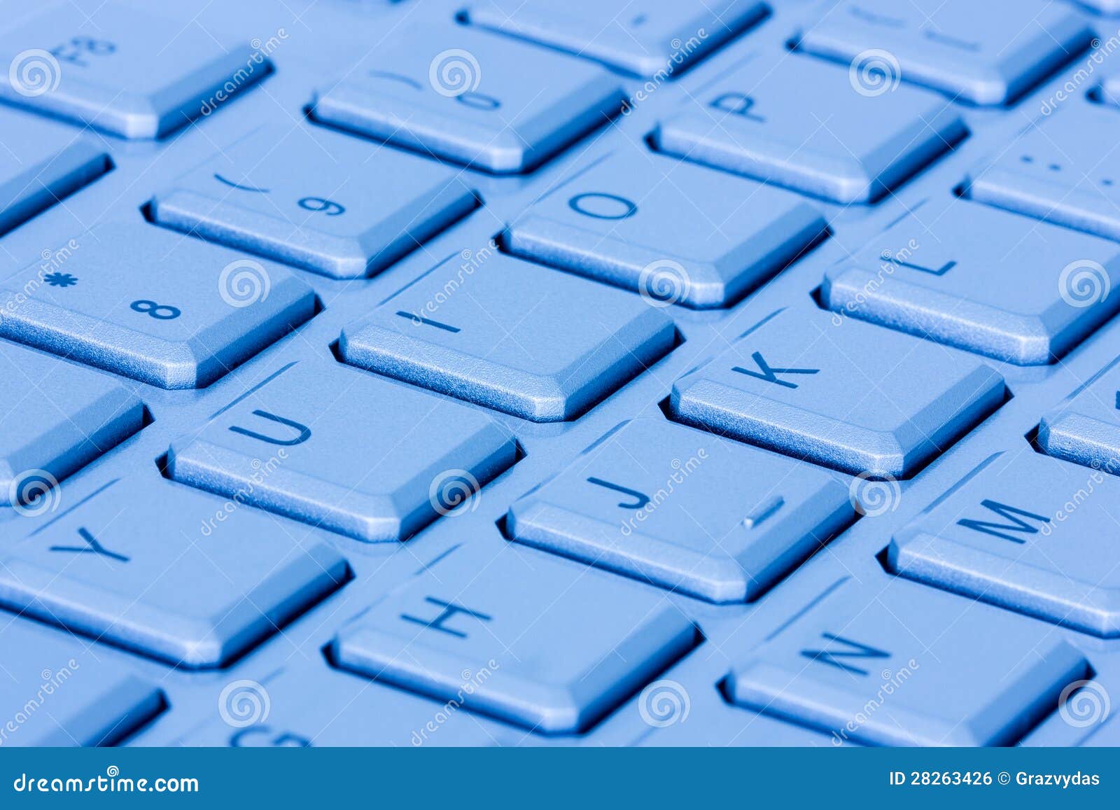 Blue computer keyboard stock photo. Image of text, modern - 28263426