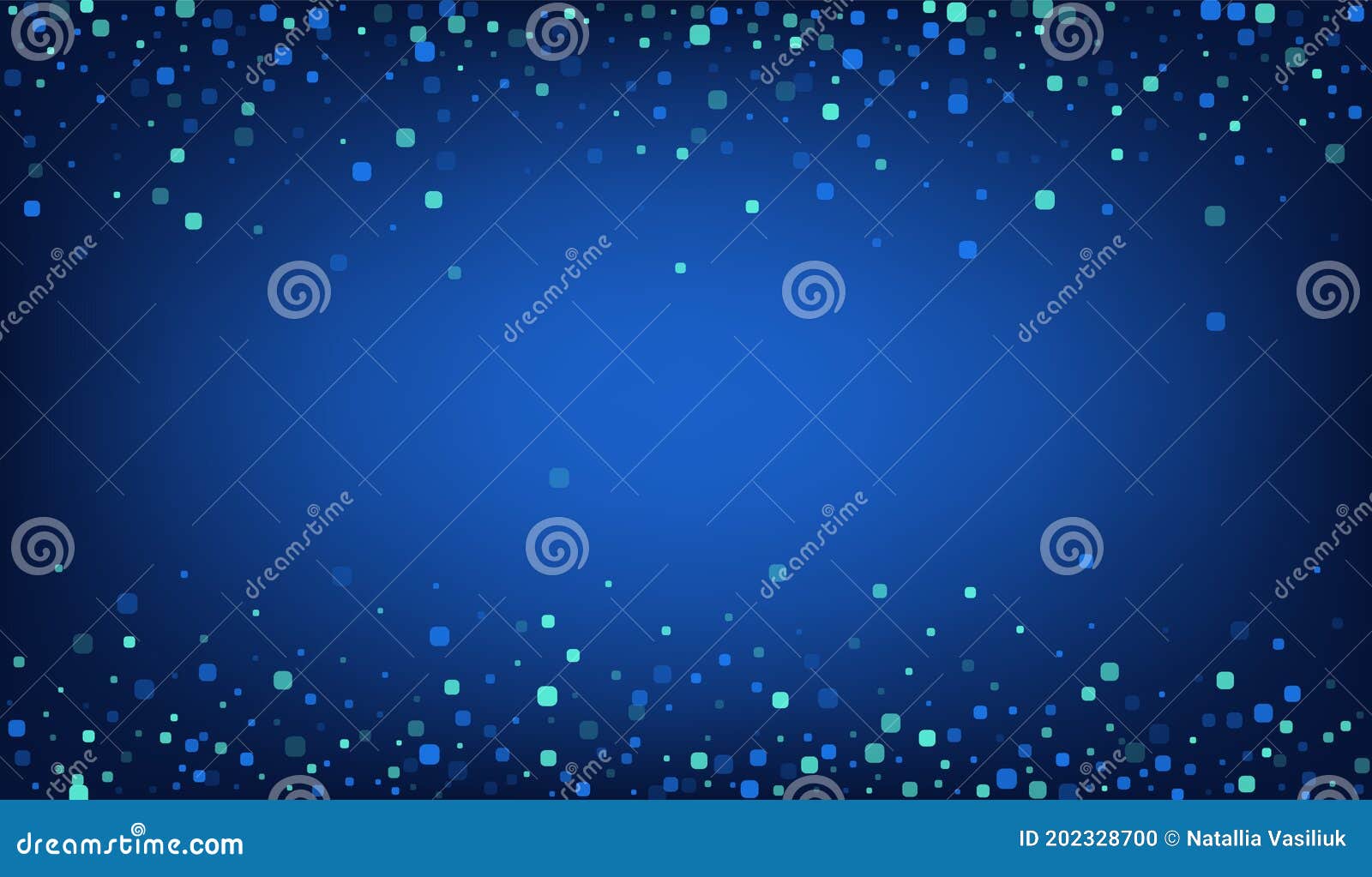 Blue Confetti Effect Blue Vector Background. Stock Vector