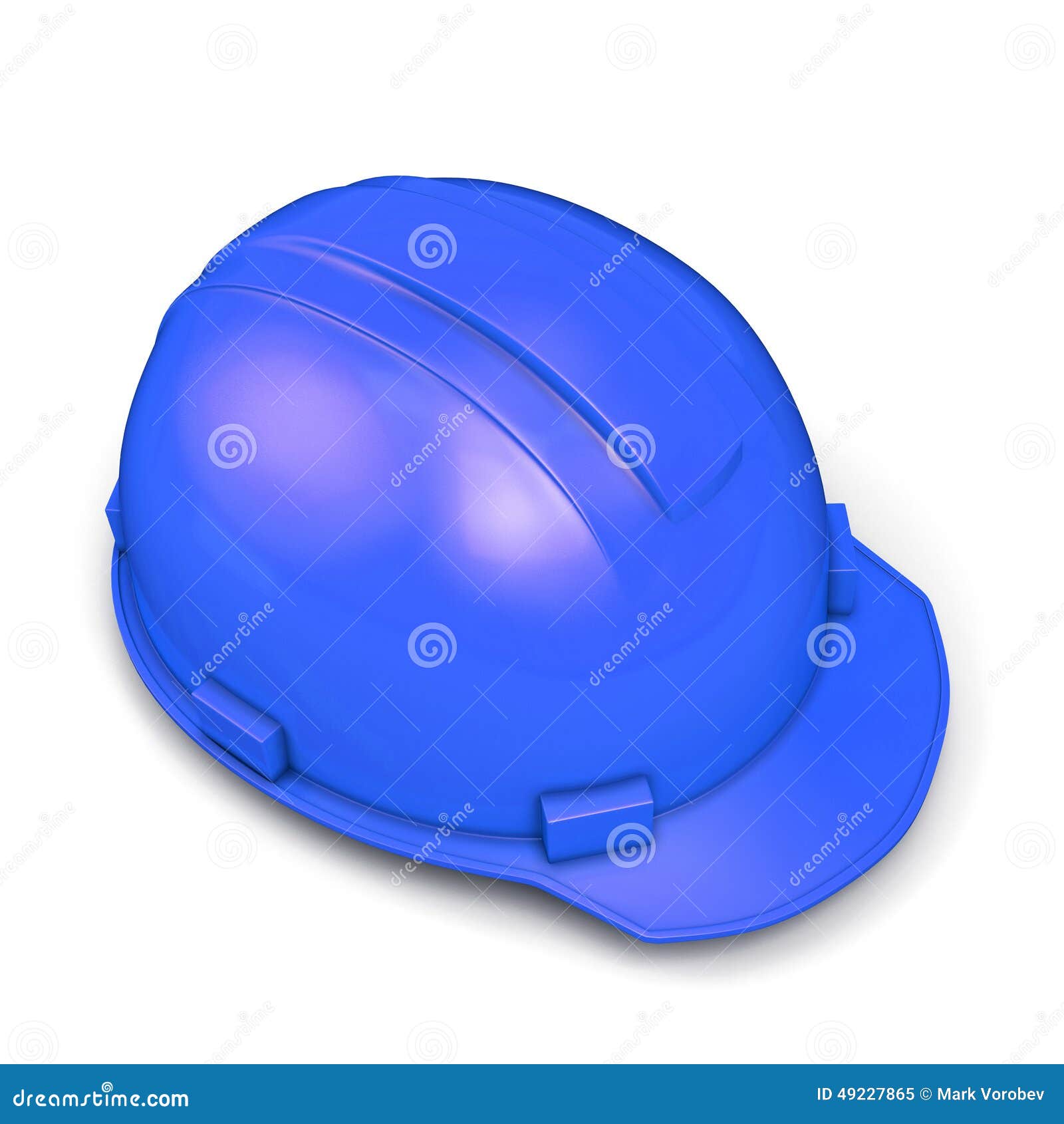 Blue construction helmet stock illustration. Illustration of industrial