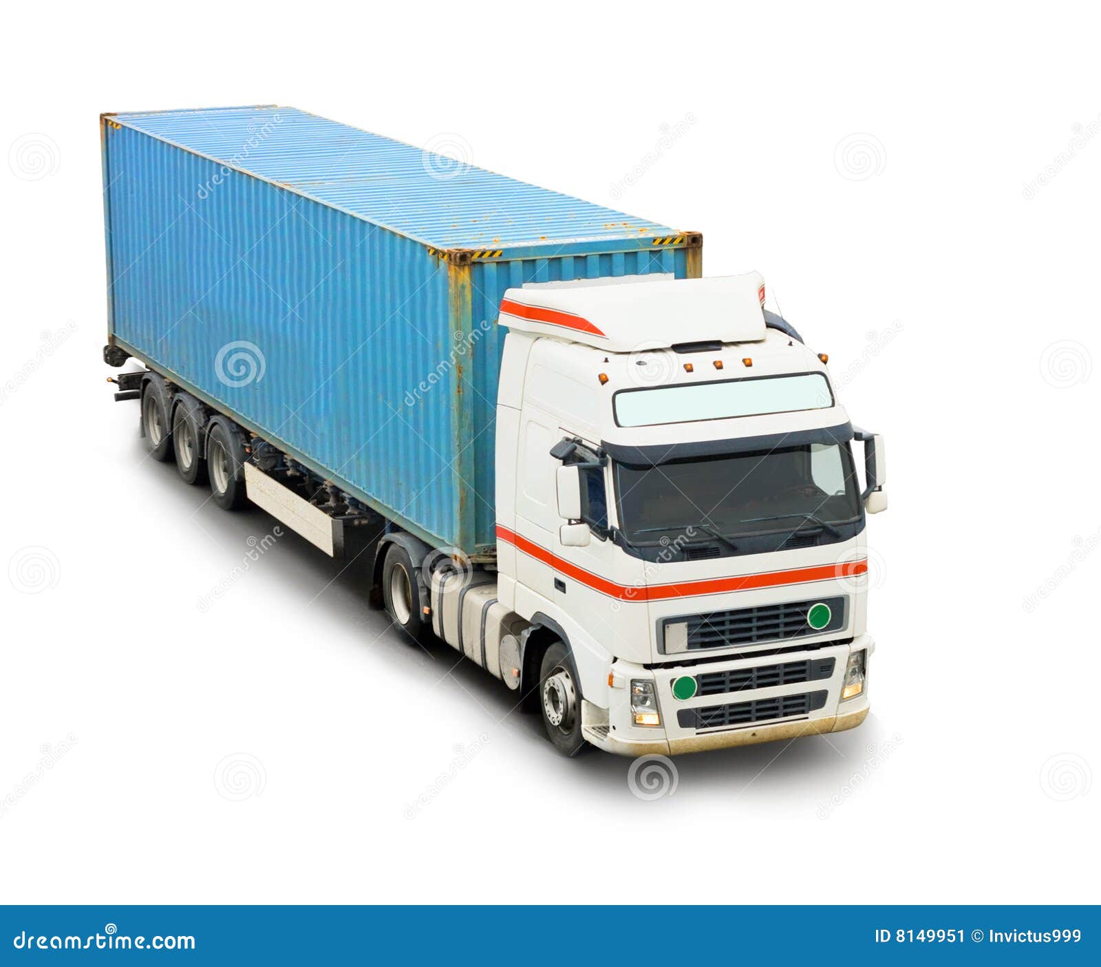 Blue container truck stock image. Image of bright, freight  8149951