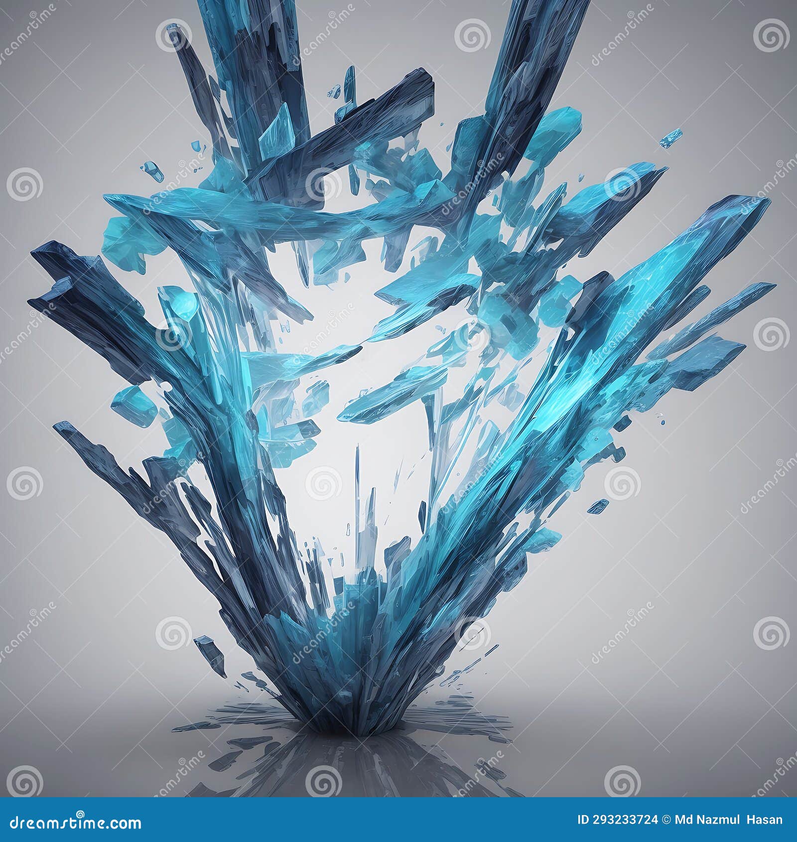Blue Core Explosion Wallpaper in 3D Abstract Wallpapers for Desktop