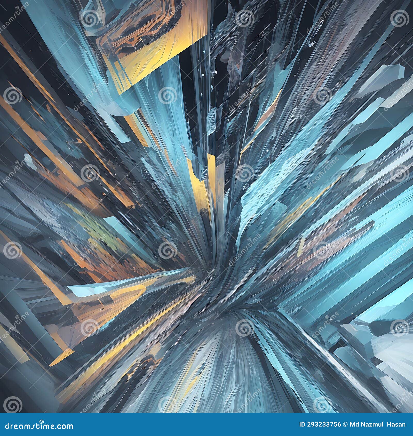 Blue Core Explosion Wallpaper in 3D Abstract Wallpapers for Desktop