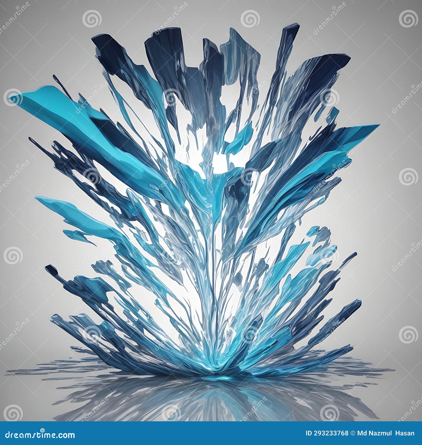 Blue Core Explosion Wallpaper in 3D Abstract Wallpapers for Desktop